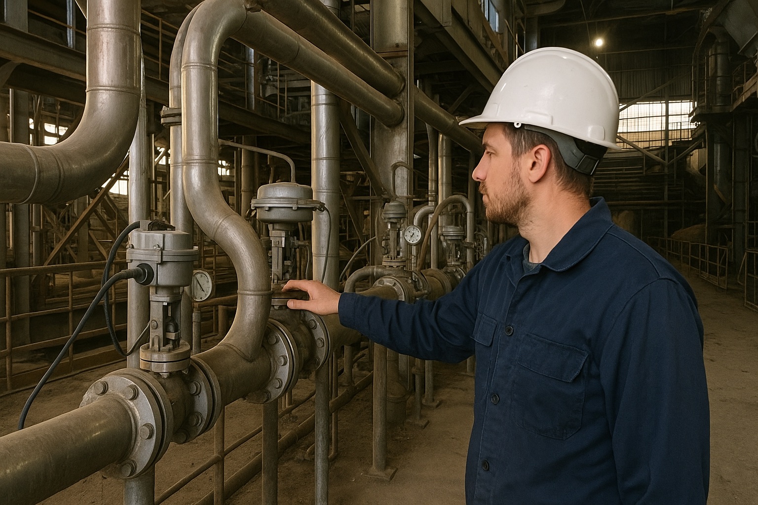 Acompanhamento de obra industrial